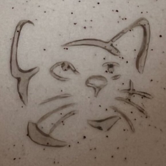 Set: 2 Home Essentials PET Speckled Ceramic Cat Bowls Pink & Aqua 5" x 3" - Picture 6 of 13